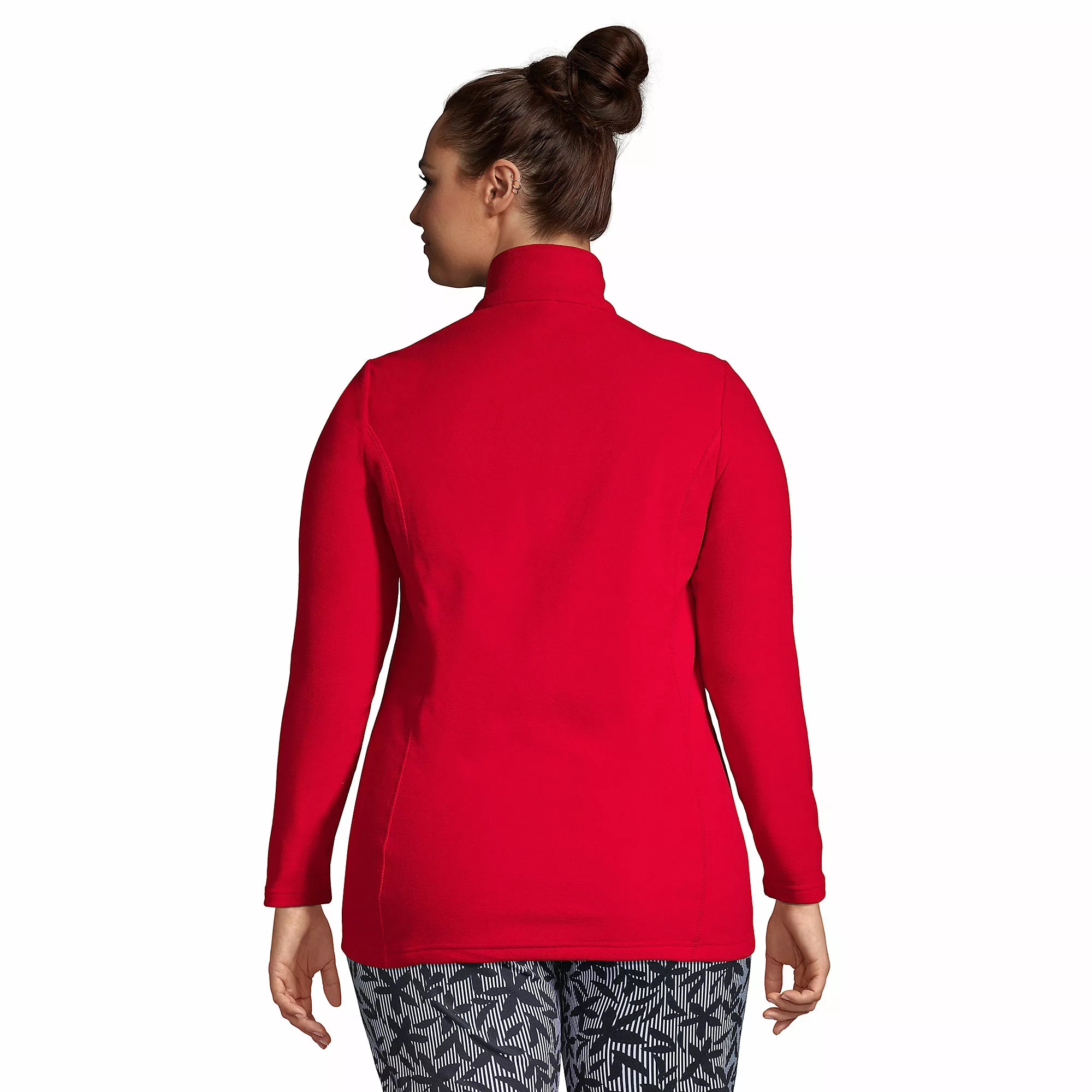 Lands' End Women's Plus Size Fleece Full Zip Jacket - Image 2