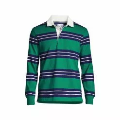Lands' End Men's Long Sleeve Stripe Rugby Shirt