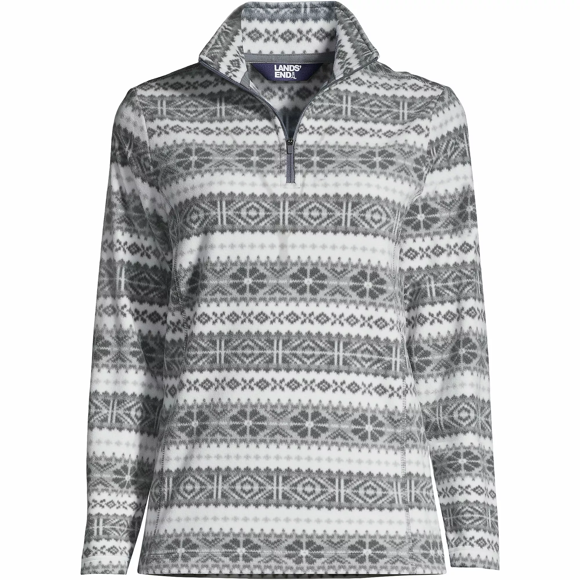 Lands' End Women's Fleece Quarter Zip Pullover Print - Image 5