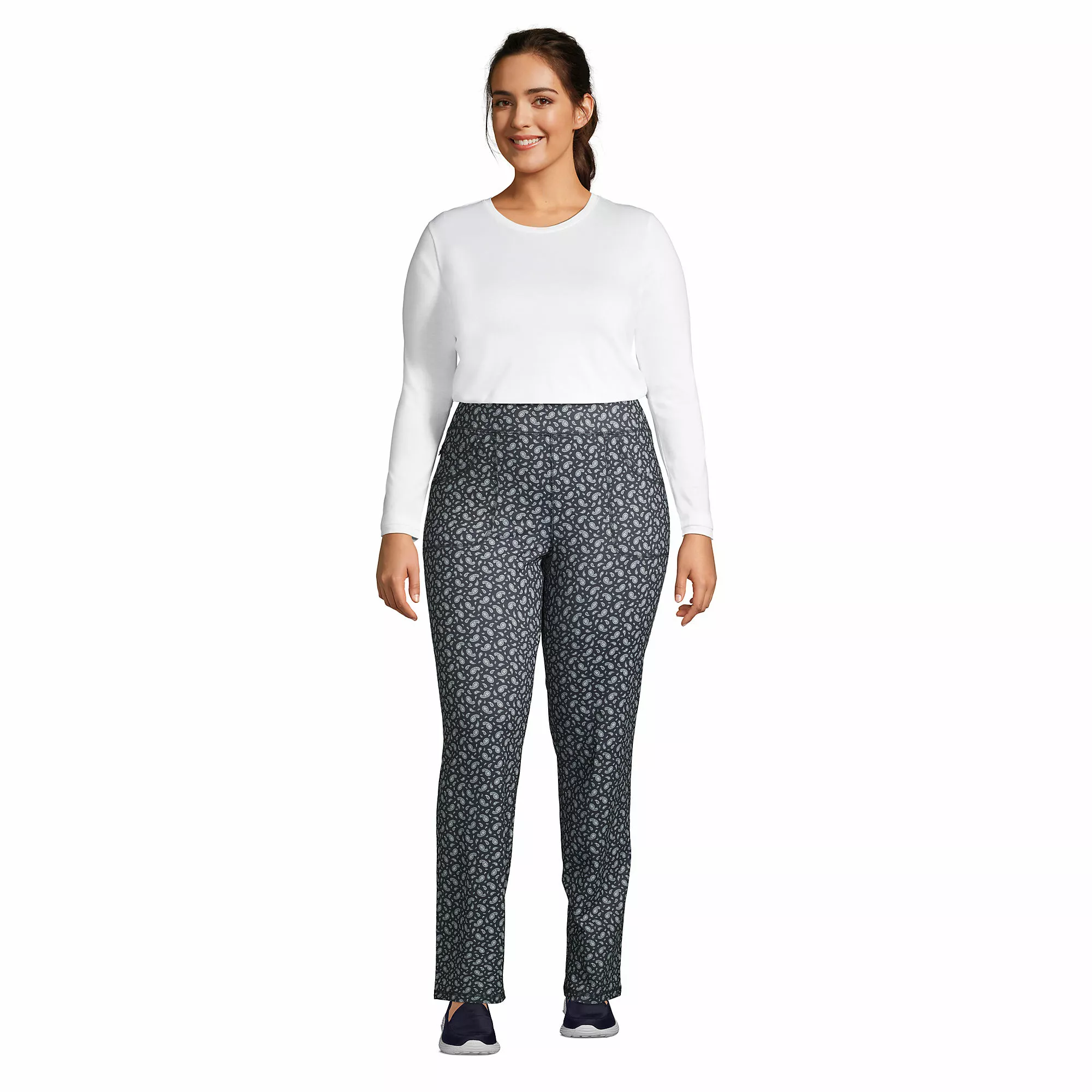 Lands' End Women's Plus Size Active 5 Pocket Pants - Image 4