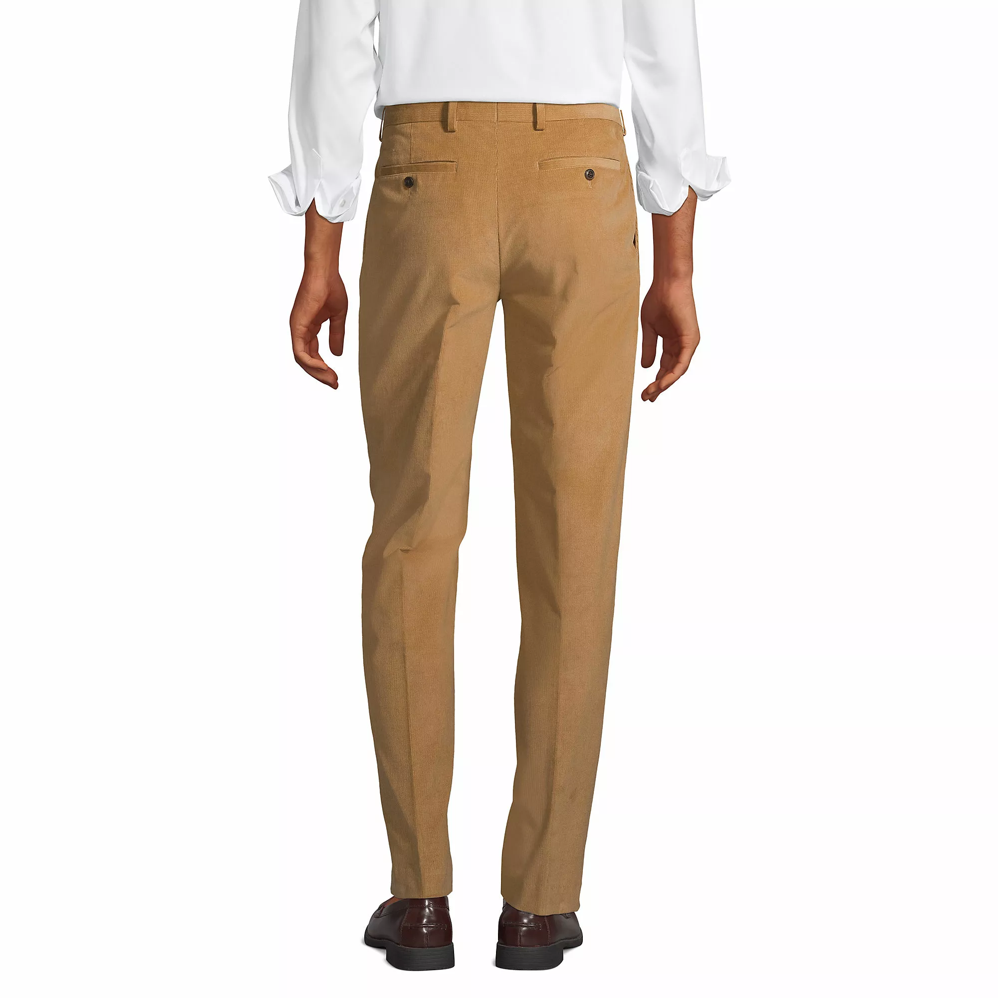 Lands' End Men's Traditional Fit Pleat Front Comfort-First Fine Wale Corduroy Trousers - Image 2
