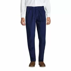 Lands' End Men's Traditional Fit Pleat Front Comfort-First Fine Wale Corduroy Trousers