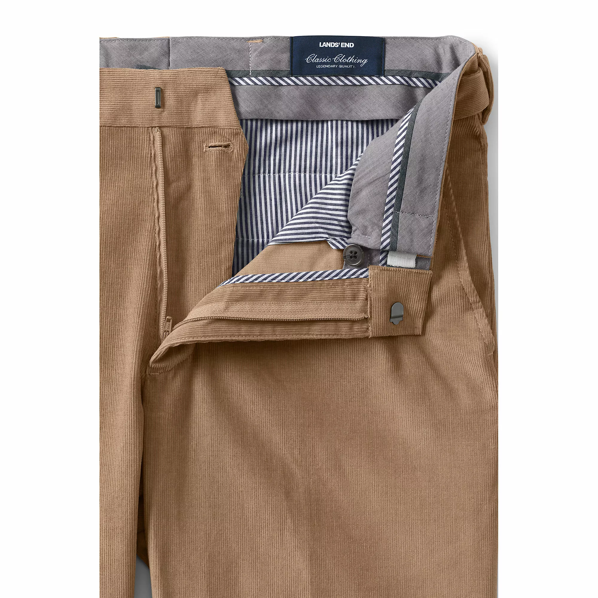 Lands' End Men's Big And Tall Comfort Waist Comfort-First Fine Wale Corduroy Dress Pants - Image 6