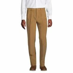 Lands' End Men's Comfort Waist Pleated Comfort-First Corduroy Dress Pants