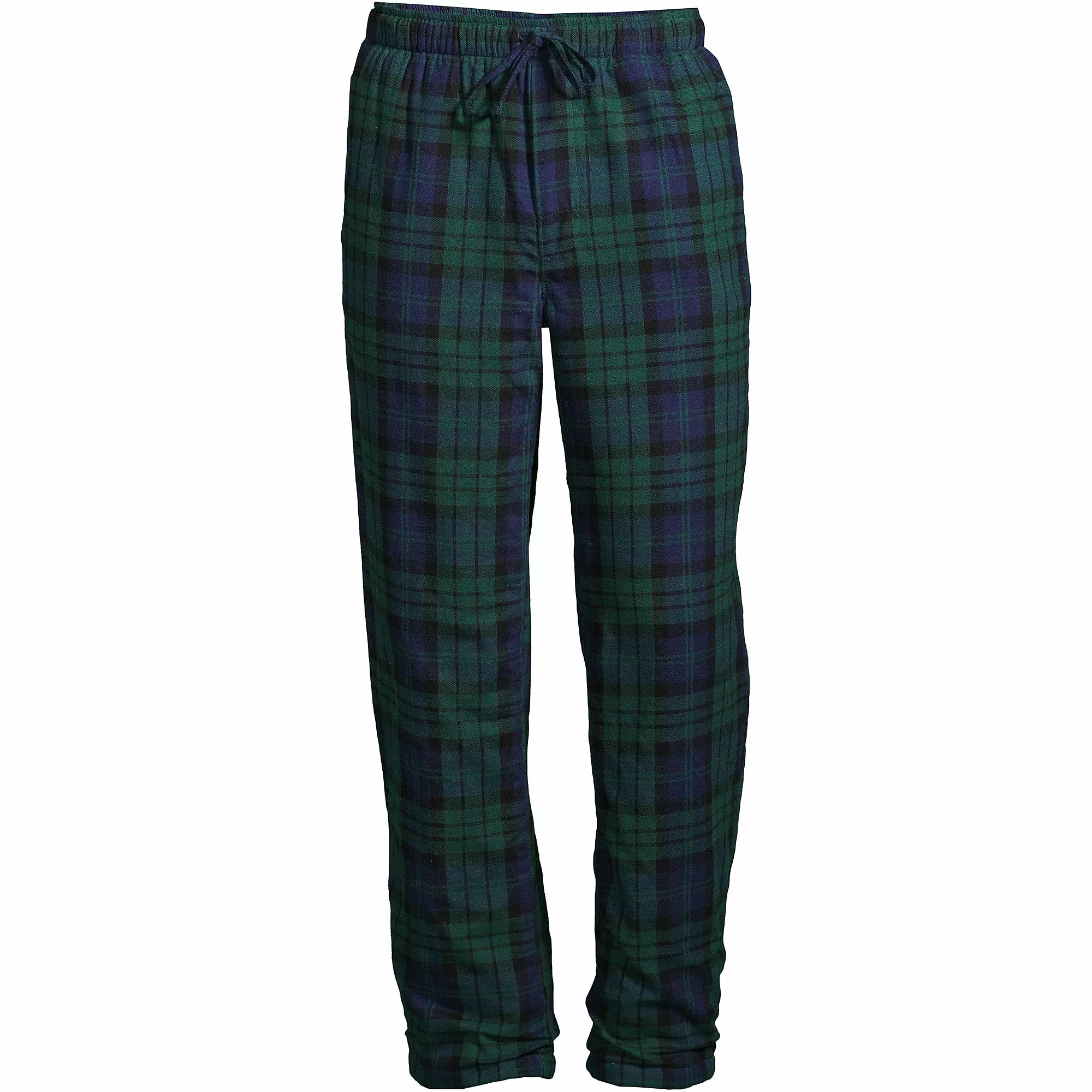 Lands' End Men's Big And Tall Sherpa Fleece Lined Flannel Pajama Pants - Image 5