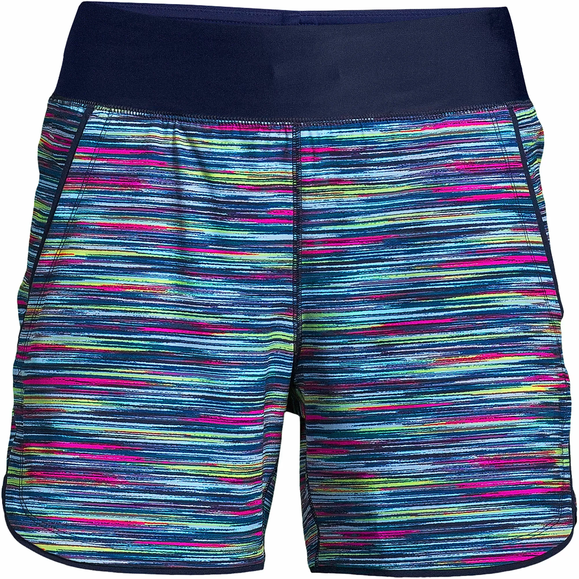 Lands' End Women's 5" Quick Dry Elastic Waist Board Shorts Swim Cover-up Shorts With Panty Print - Image 2