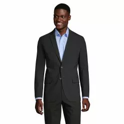 Lands' End Men's Washable Wool 2 Button Tailored Fit Suit Jacket