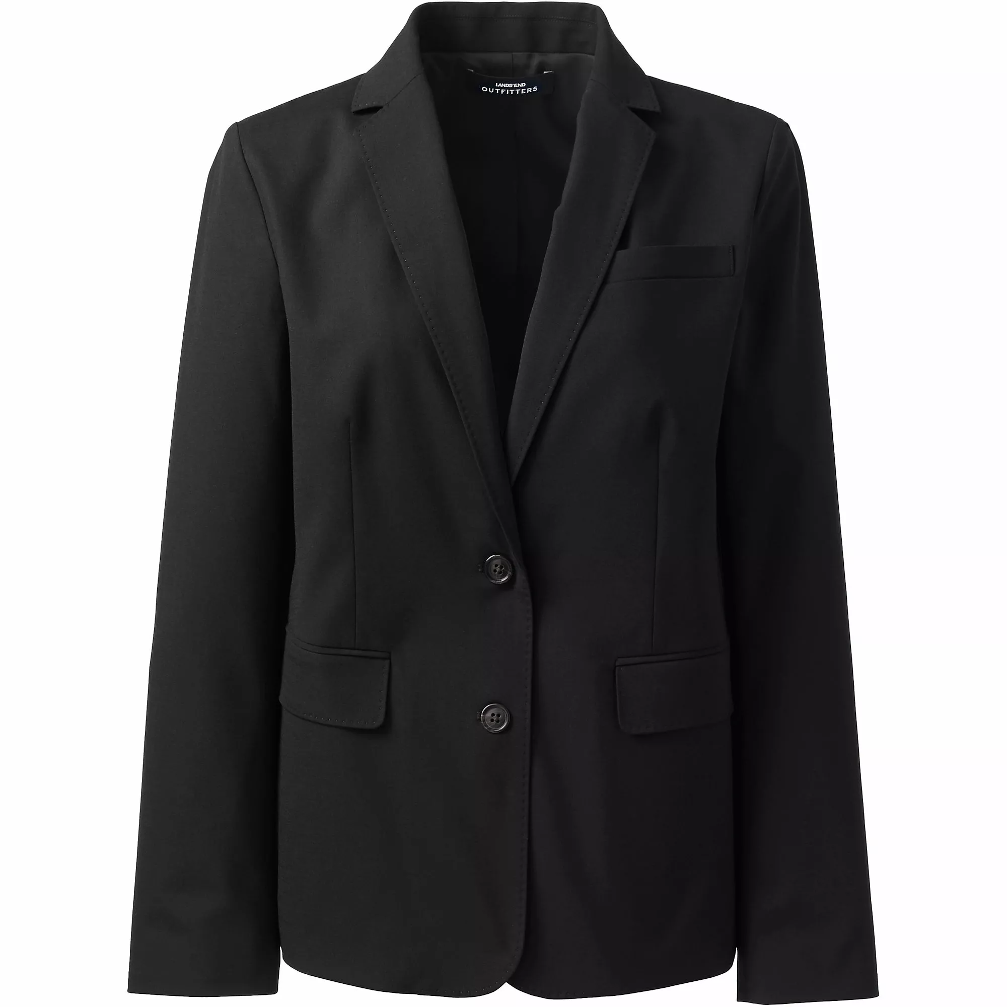 Lands' End Women's Washable Wool Two Button Traditional Blazer - Image 5