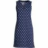 Lands' End Women's Plus Size Cotton Jersey Sleeveless Swim Cover-up Dress Print