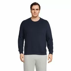 Lands' End Men's Big And Tall Serious Sweats Crewneck Sweatshirt