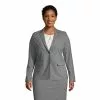 Lands' End Women's Plus Size Washable Wool Two Button 26" Blazer