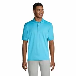 Lands' End Men's Short Sleeve Rapid Dry Active Polo Shirt