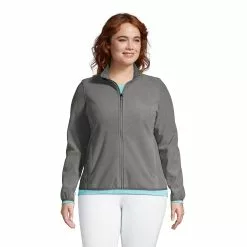 Lands' End Women's Plus Size Marinac Fleece Jacket