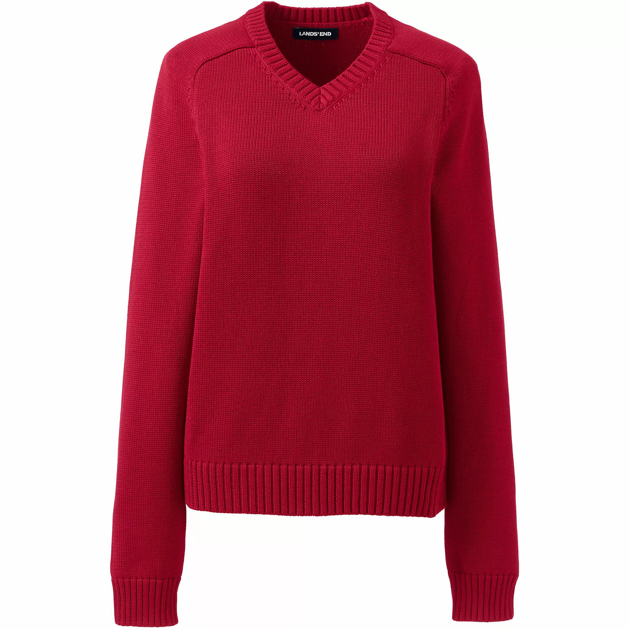 Lands' End Women's Cotton Modal V-neck Sweater - Image 5