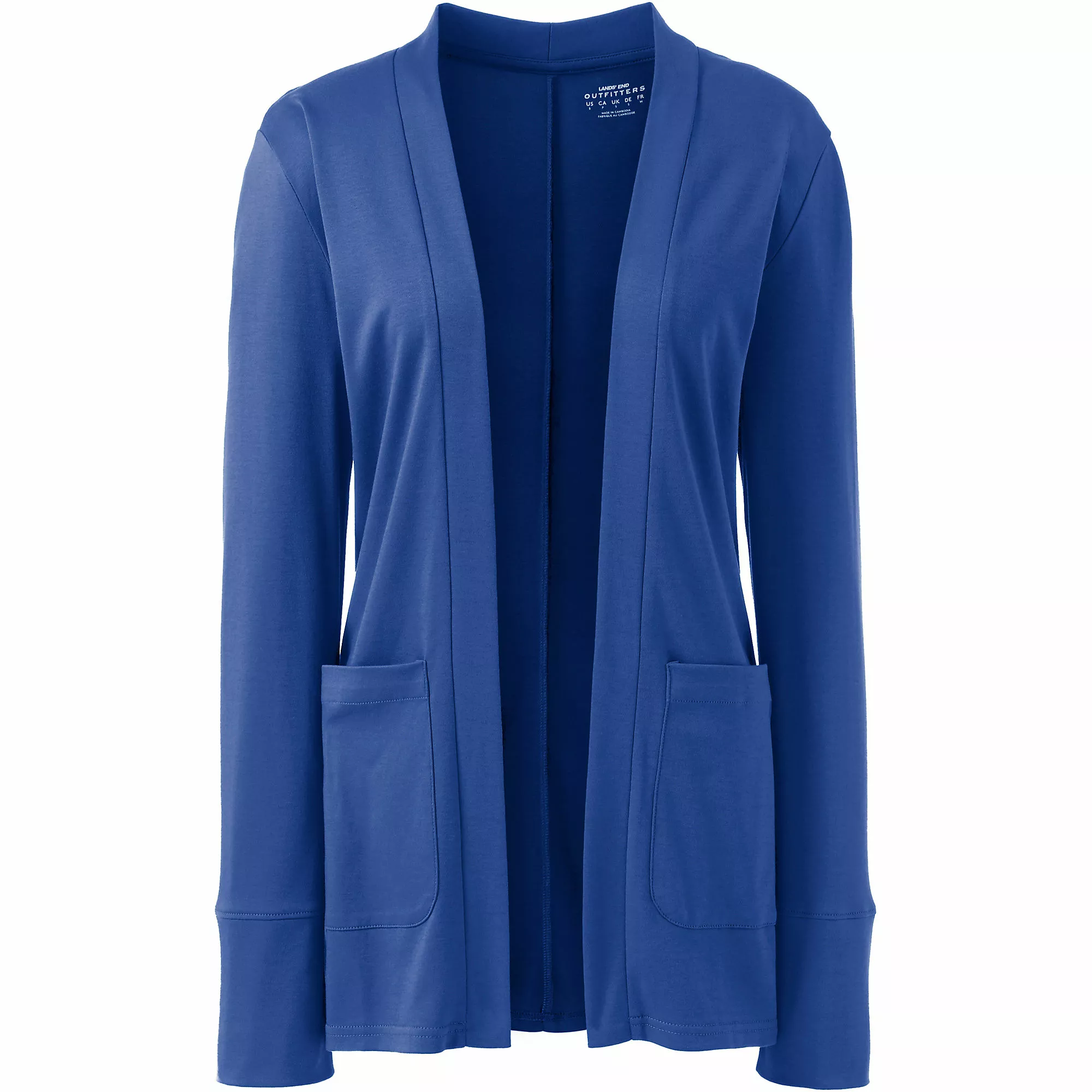 Lands' End Women's Plus Size Knit Supima Micro Modal Open Cardigan - Image 5