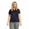Lands' End Women's Plus Size Short Sleeve Rapid Dry Sport Neck Polo Shirt