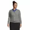 Lands' End Women's Plus Size Cotton Modal Zip Cardigan Sweater Jacket