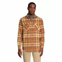 Lands' End Men's Traditional Fit Rugged Flannel Shirt