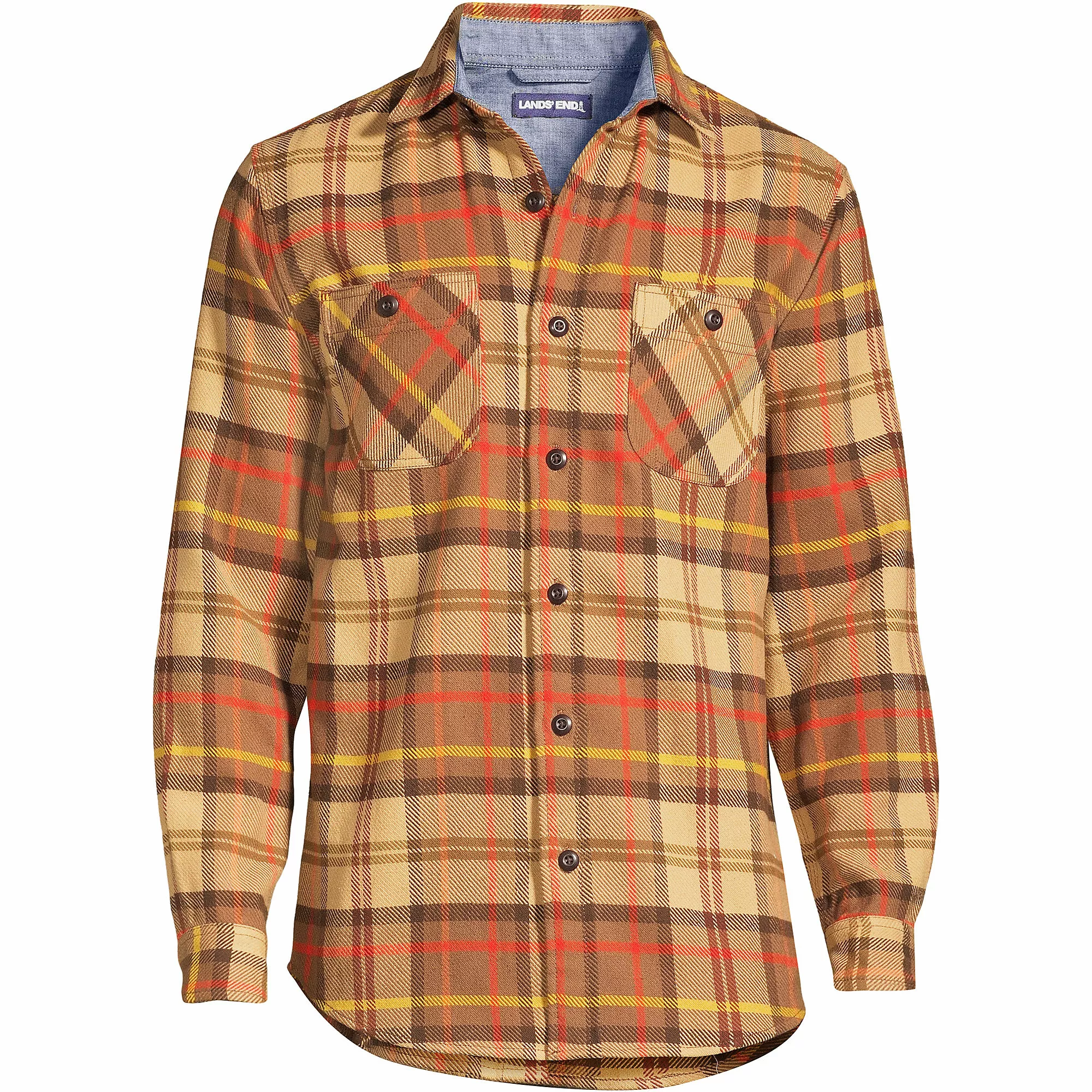 Lands' End Men's Traditional Fit Rugged Flannel Shirt - Image 2