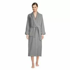 Lands' End Women's Cotton Terry Long Spa Bath Robe