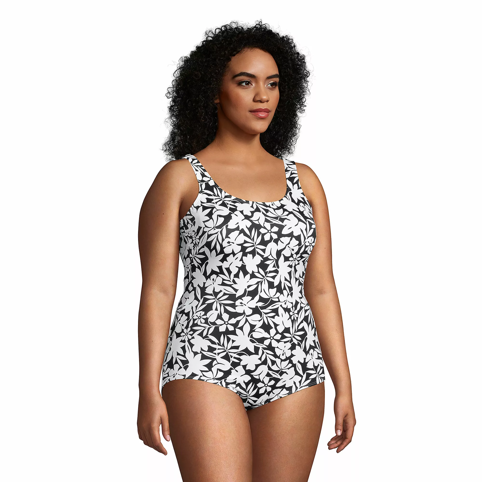 Lands' End Women's Plus Size Chlorine Resistant Tugless One Piece Swimsuit Soft Cup - Image 4