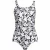 Lands' End Women's Plus Size Chlorine Resistant Tugless One Piece Swimsuit Soft Cup