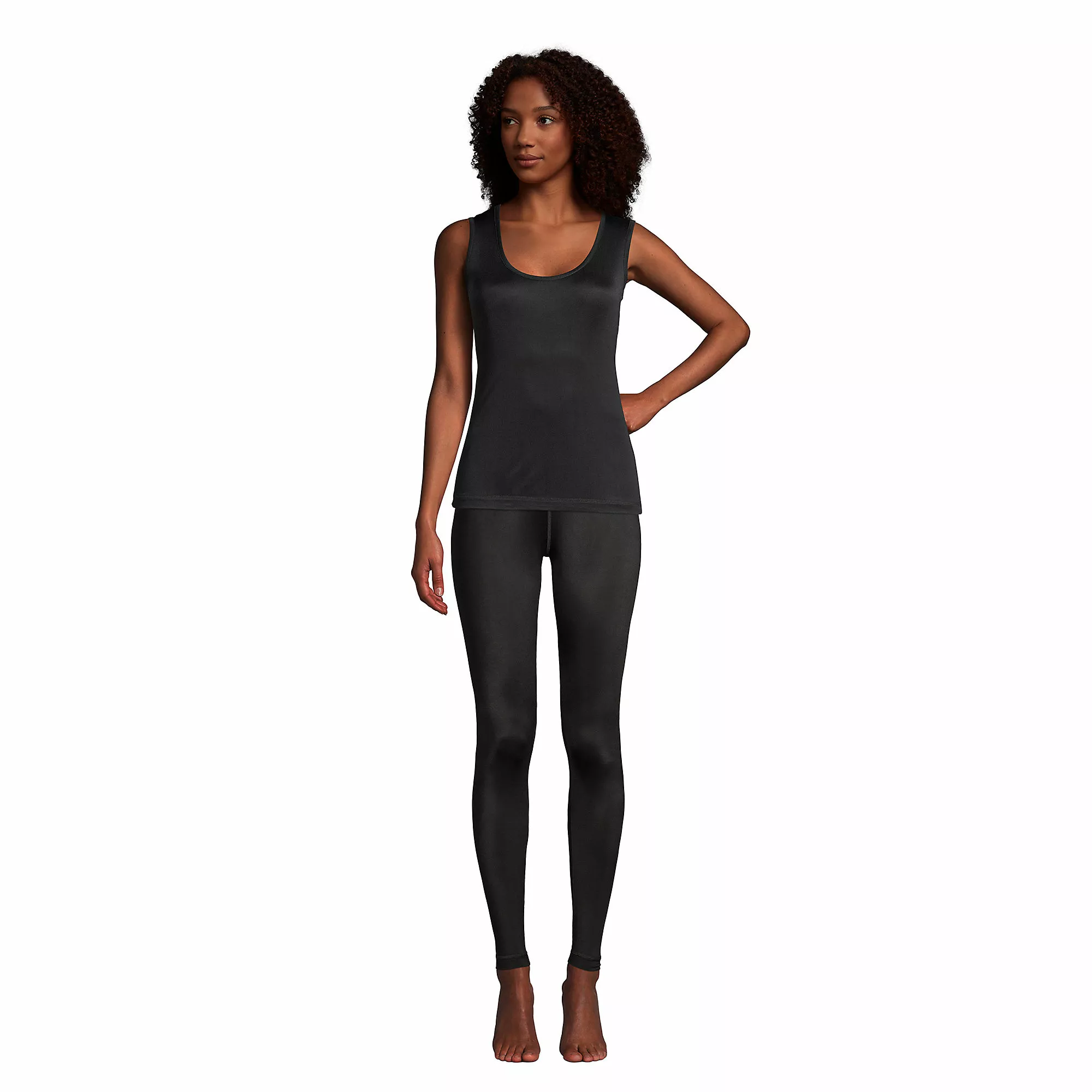 Lands' End Women's Silk Interlock Thermal Long Underwear Base Layer Tank Top - Image 4