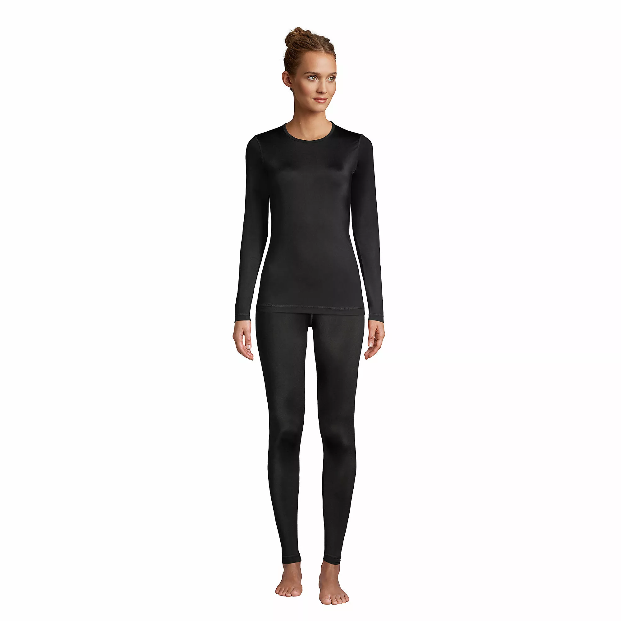 Lands' End Women's Thermaskin Heat Base Layer Thermal Pants Long Underwear Leggings - Image 4