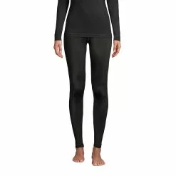 Lands' End Women's Thermaskin Heat Base Layer Thermal Pants Long Underwear Leggings