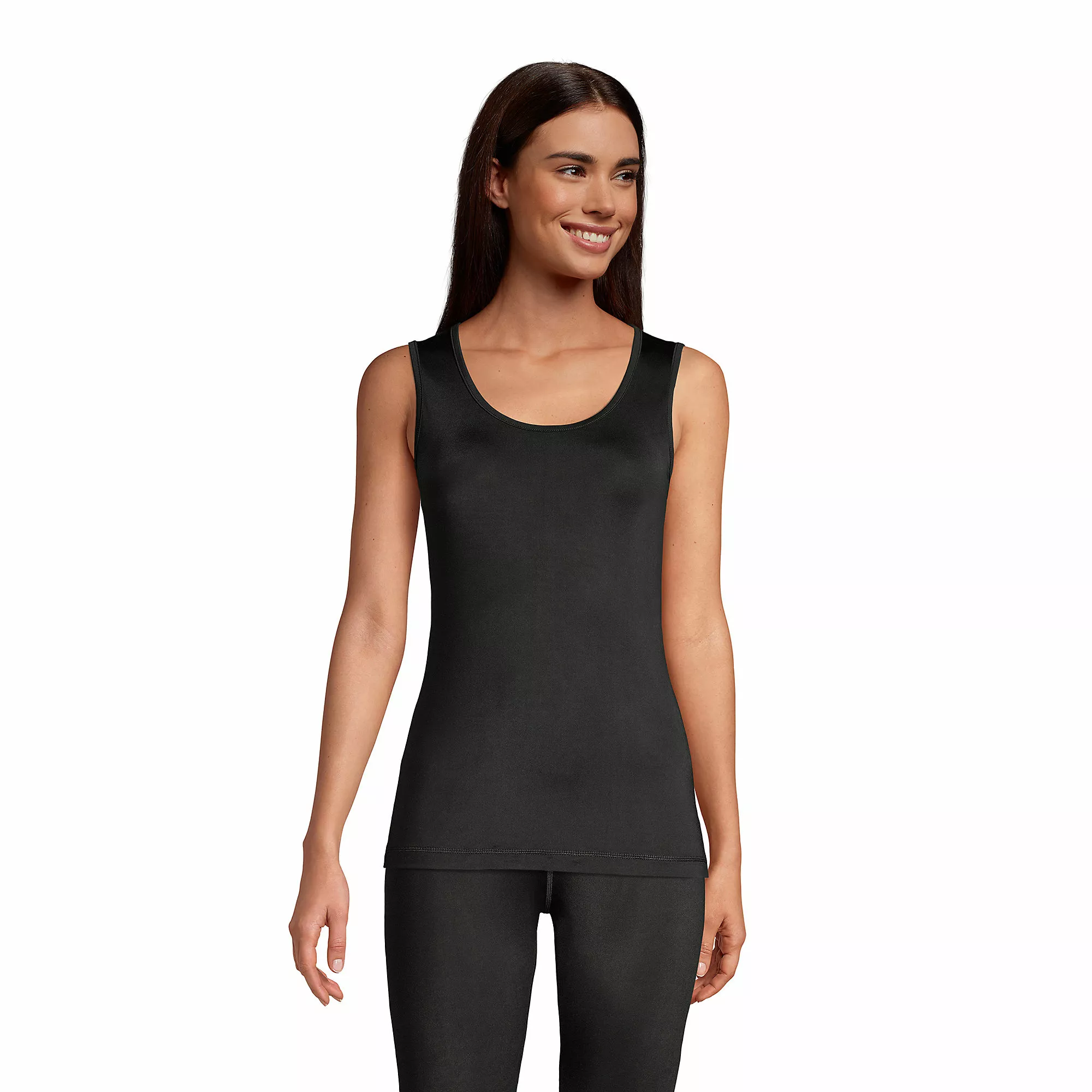 Lands' End Women's Thermaskin Heat Thermal Long Underwear Base Layer Tank Top