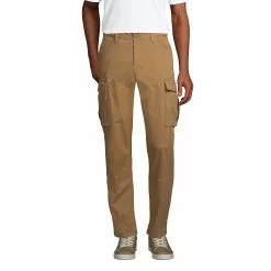 Lands' End Men's Comfort Waist Traditional Fit Comfort-First Cargo Pants