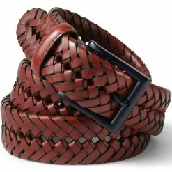 Lands' End Men's Leather Braid Belt