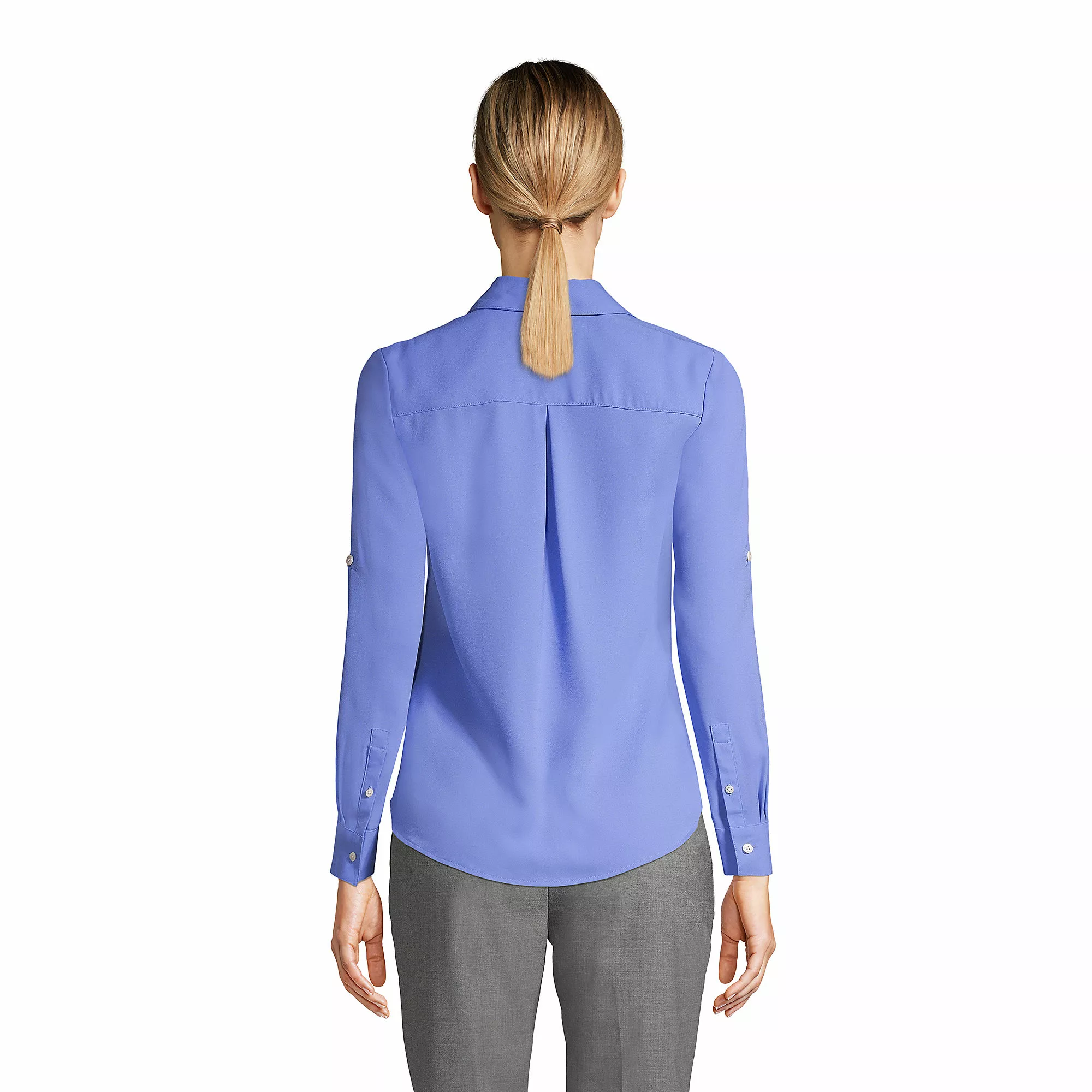 Lands' End Women's Long Sleeve Crepe Blouse - Image 2