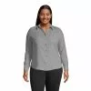 Lands' End Women's Plus Size Long Sleeve Crepe Blouse