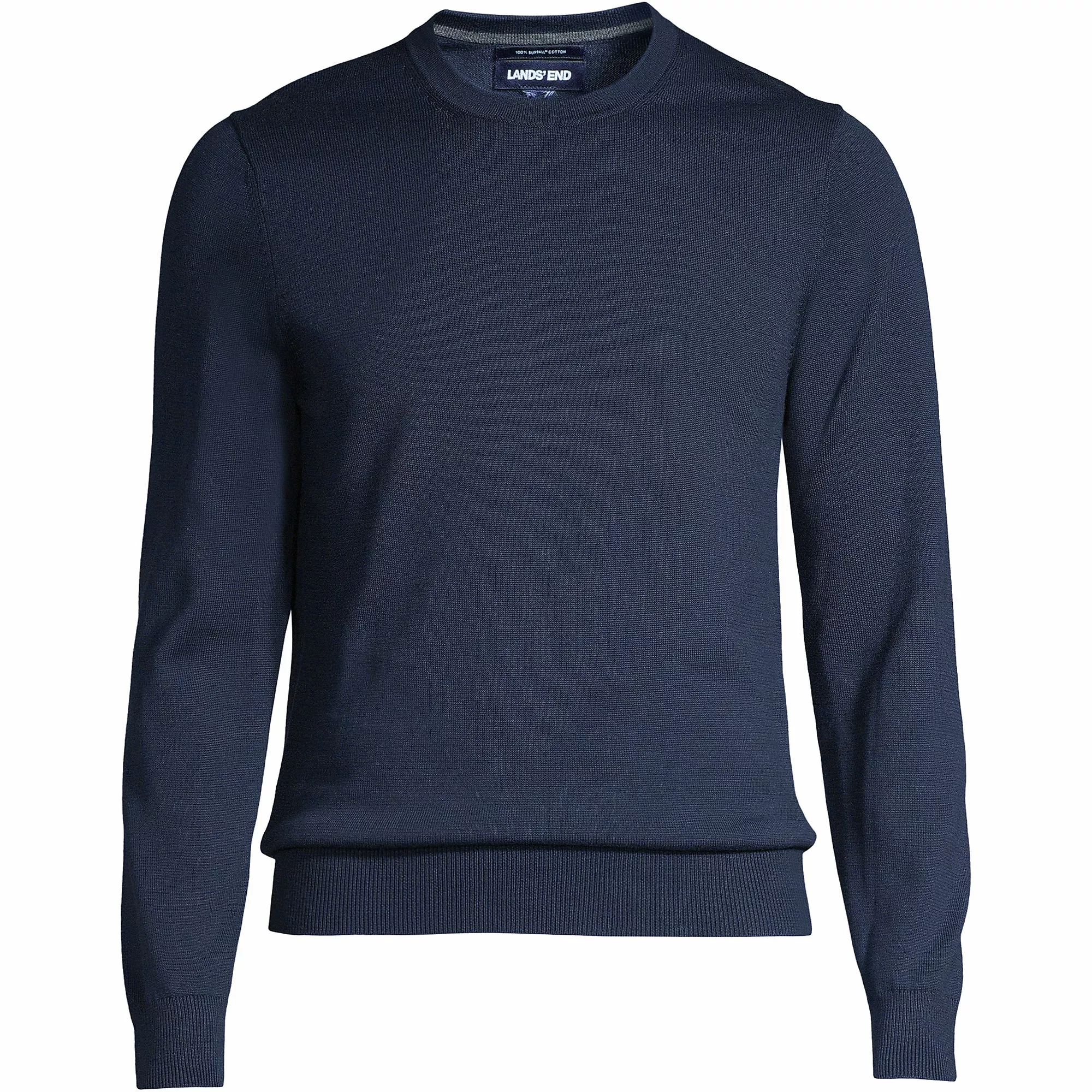 Lands' End Men's Fine Gauge Supima Cotton Crewneck Sweater - Image 5