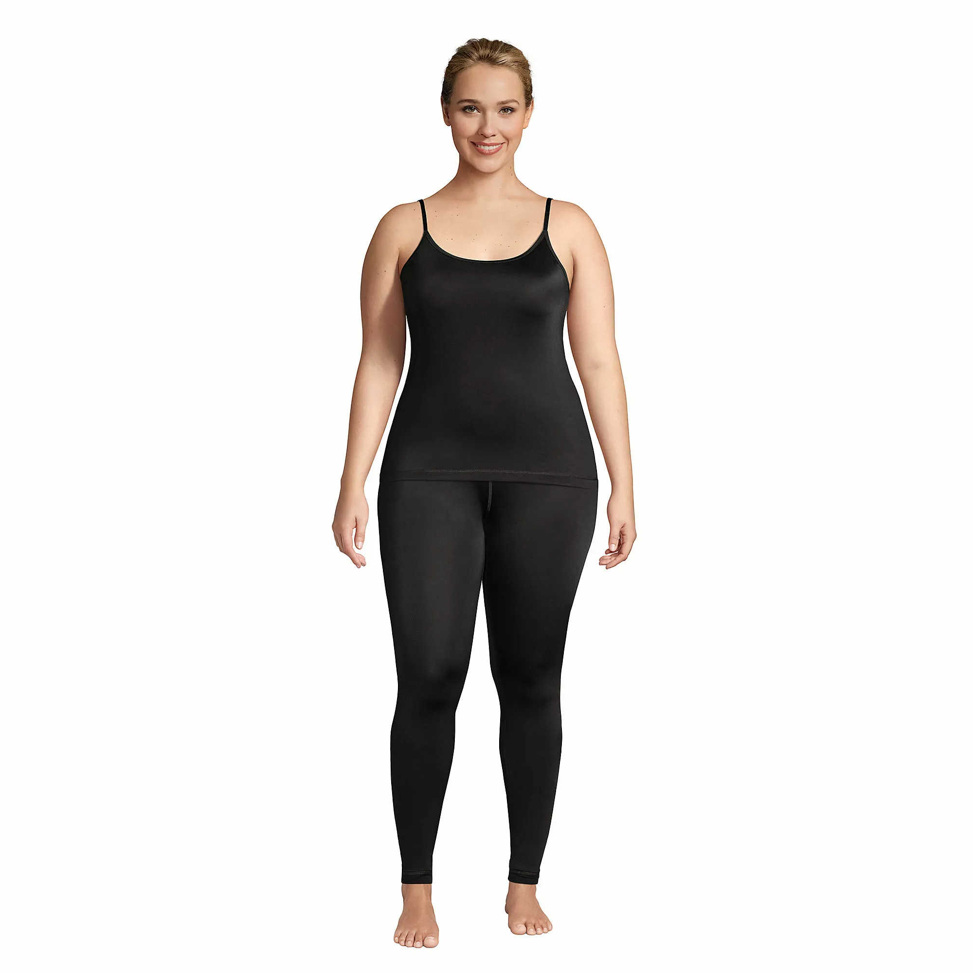 Lands' End Women's Plus Size Thermaskin Heat Thermal Long Underwear Base Layer Cami Top - Image 4
