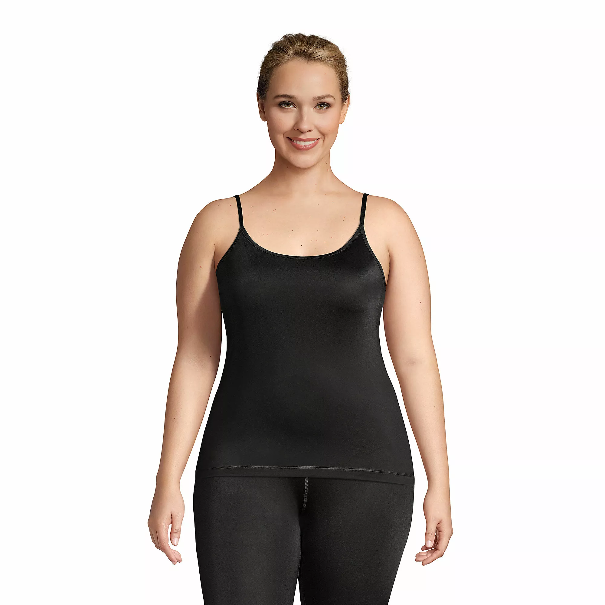 Lands' End Women's Plus Size Thermaskin Heat Thermal Long Underwear Base Layer Cami Top