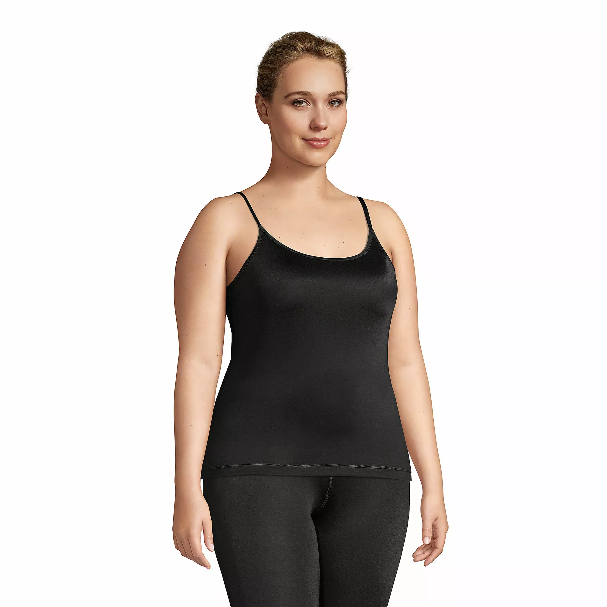 Lands' End Women's Plus Size Thermaskin Heat Thermal Long Underwear Base Layer Cami Top - Image 3