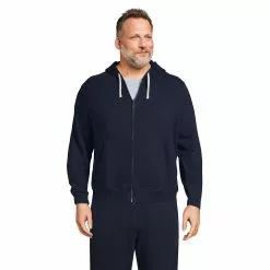 Lands' End Men's Big And Tall Long Sleeve Serious Sweats Full-Zip Hoodie