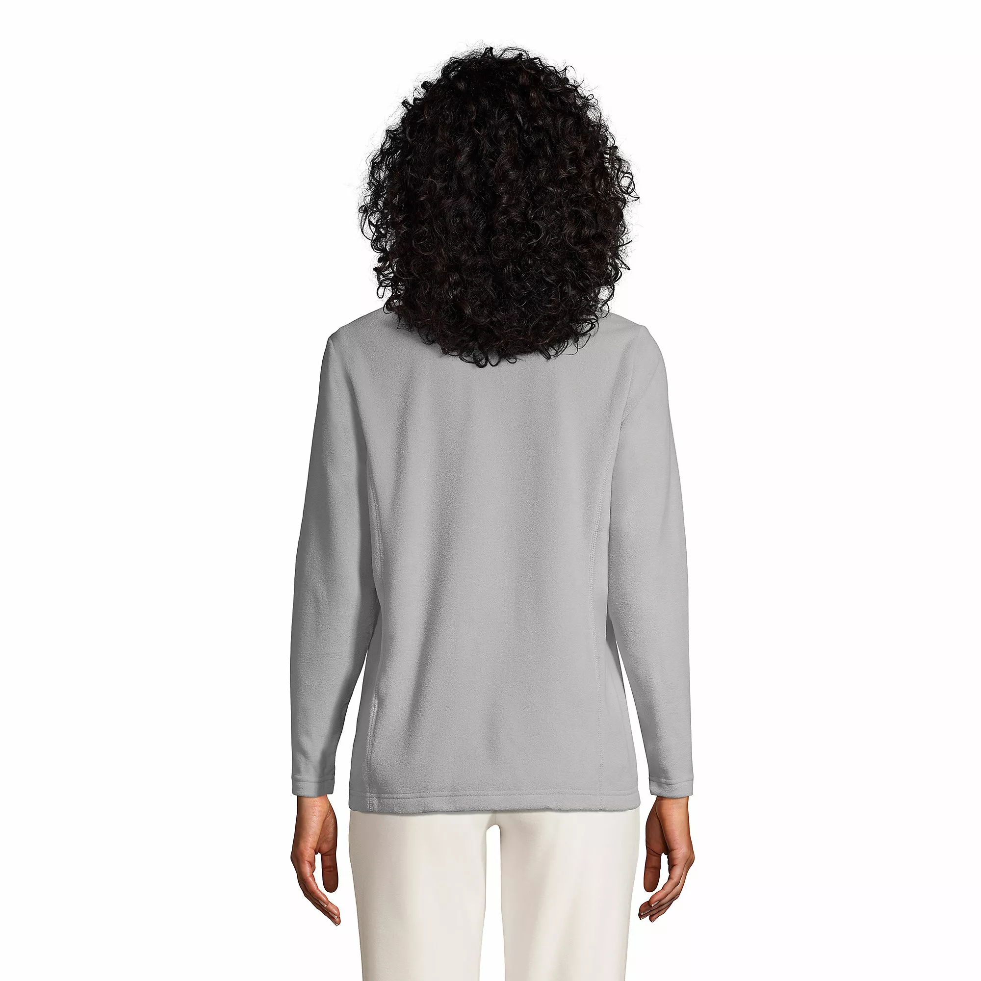 Lands' End Women's Thermacheck 100 Fleece Quarter Zip Pullover Top - Image 2