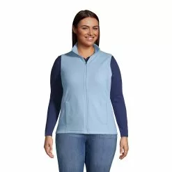 Lands' End Women's Plus Size Thermacheck 100 Fleece Vest
