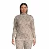 Lands' End Women's Plus Size Thermaskin Heat Thermal Long Underwear Base Layer Turtleneck Top