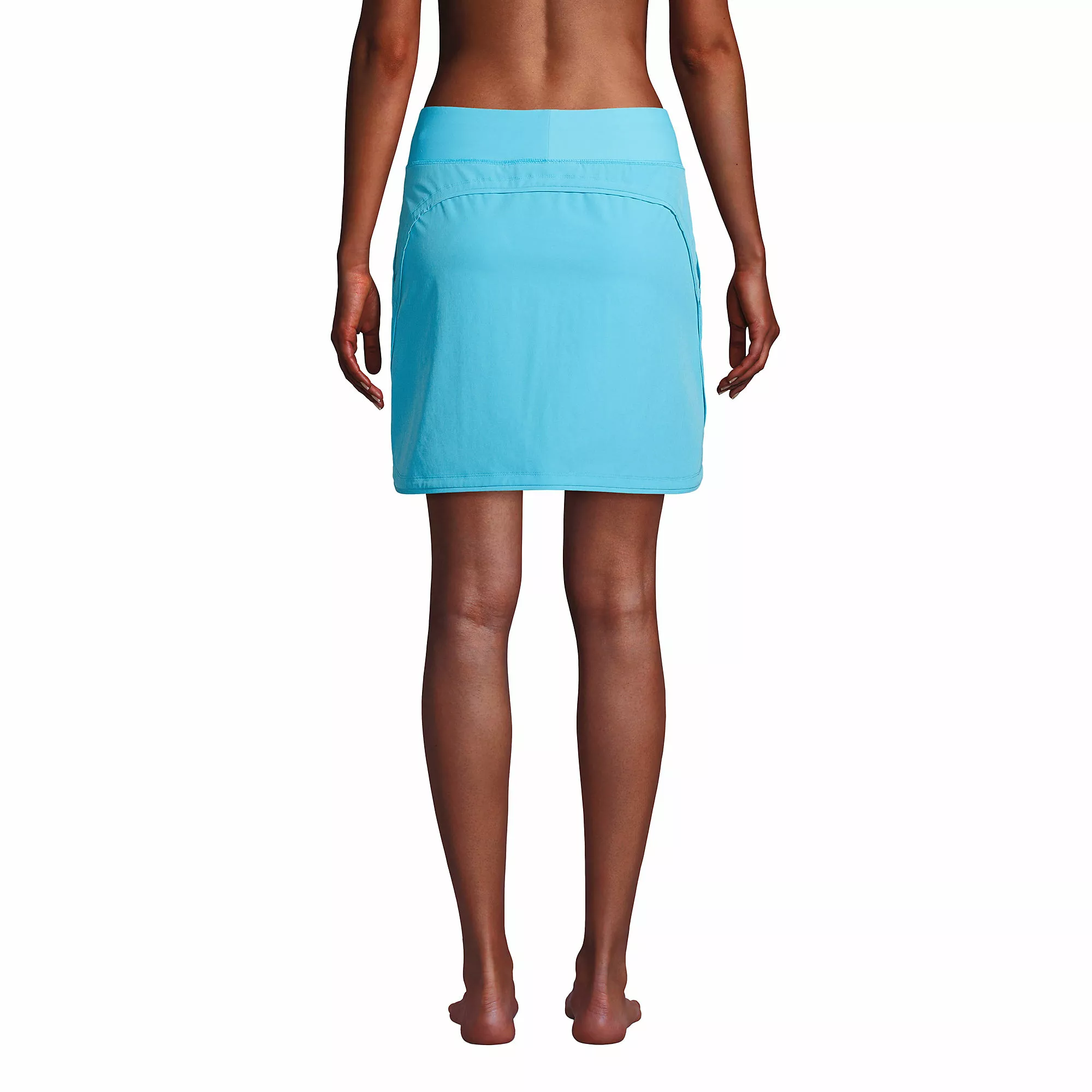 Lands' End Women's Quick Dry Elastic Waist Active Board Skort Swim Skirt - Image 3