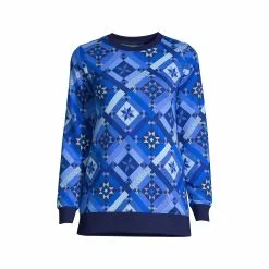 Lands' End Women's Plus Size Serious Sweats Crewneck Long Sleeve Sweatshirt Tunic