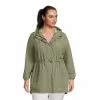 Lands' End Women's Plus Size Waterproof Hooded Packable Raincoat