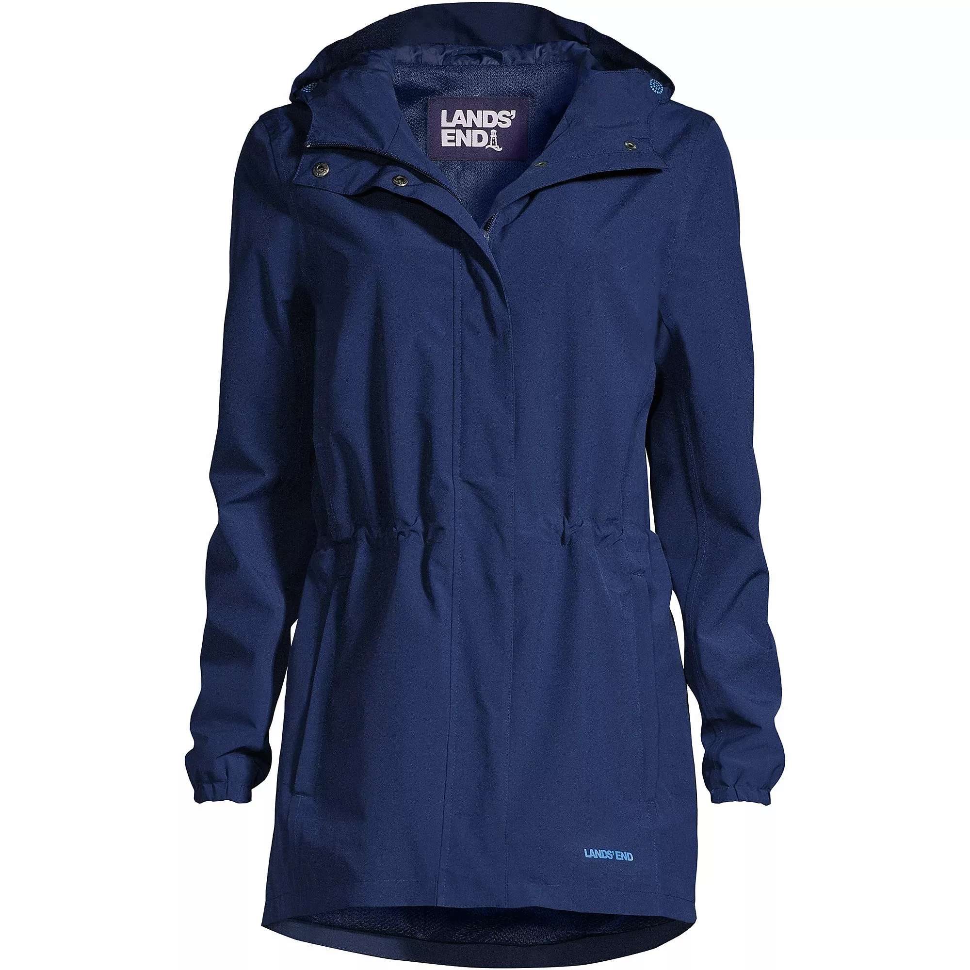 Lands' End Women's Waterproof Hooded Packable Raincoat - Image 5