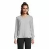 Lands' End Women's Long Sleeve V-neck Button Shoulder Crepe Blouse