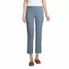 Lands' End Women's Mid Rise Pull On Knockabout Chambray Crop Pants