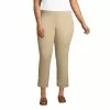 Lands' End Women's Plus Size Mid Rise Pull On Knockabout Chino Crop Pants