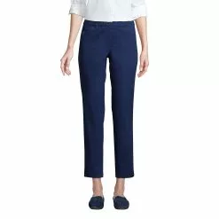 Lands' End Women's Mid Rise Pull On Knockabout Chino Crop Pants